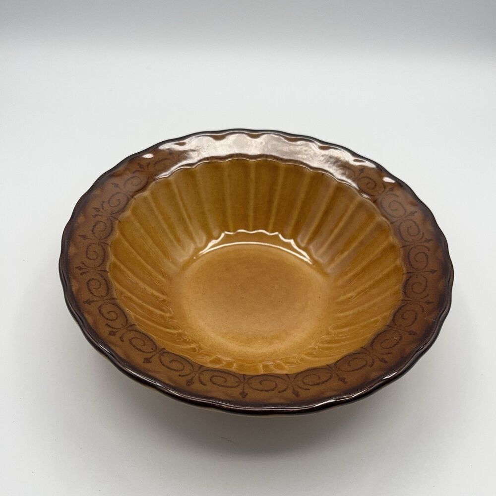 Metlox  Poppytrail "San Fernando Gold" 7 Inch Rimmed Soup Bowl